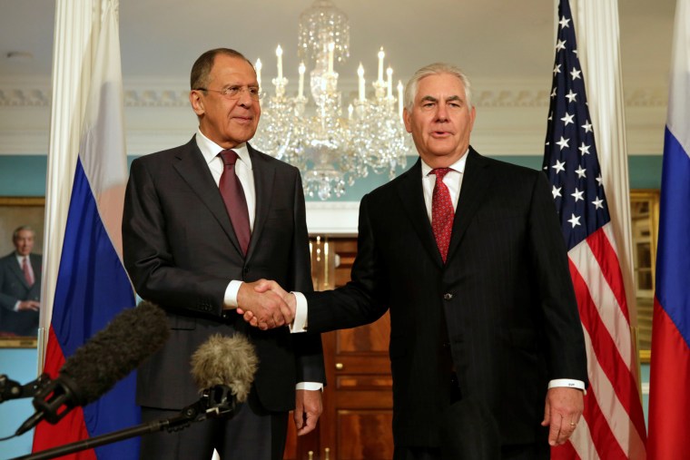 U.S. Secretary of State Rex Tillerson meets with Russian Foreign Minister Sergey Lavrov in Washington