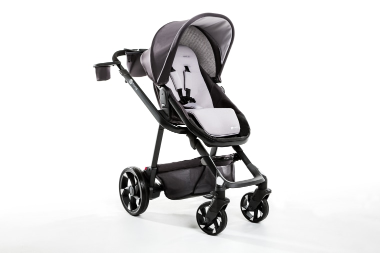 The Moxi Stroller has generators in the rear wheels to convert every step you take into usable energy to charge your phone or turn on stroller headlights.