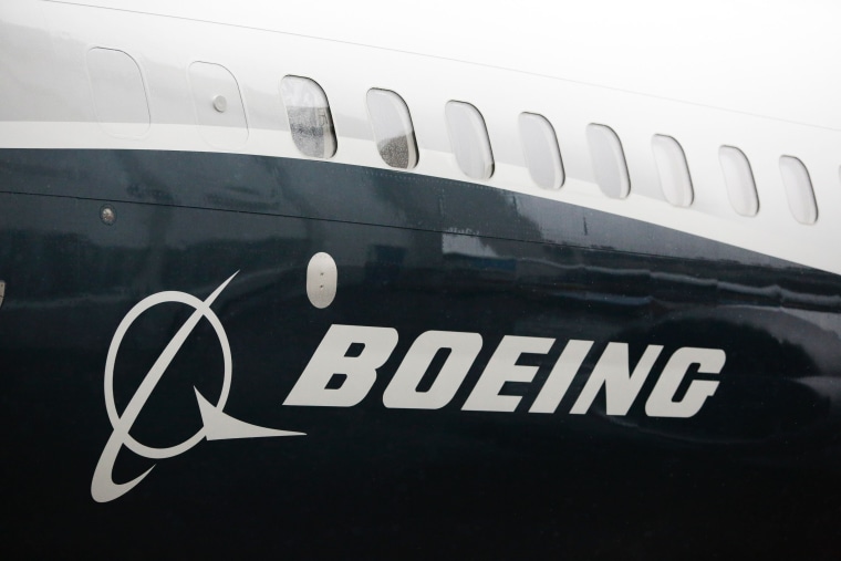 Image: Boeing logo on a 737 Max 9