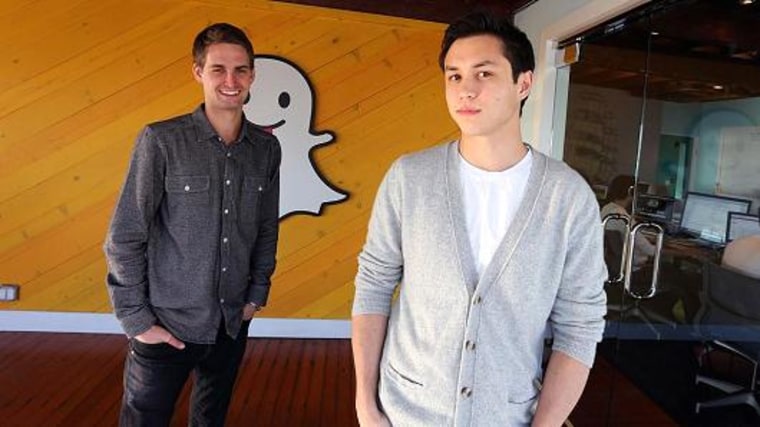 Evan Spiegel and Bobby Murphy, founders of Snapchat.