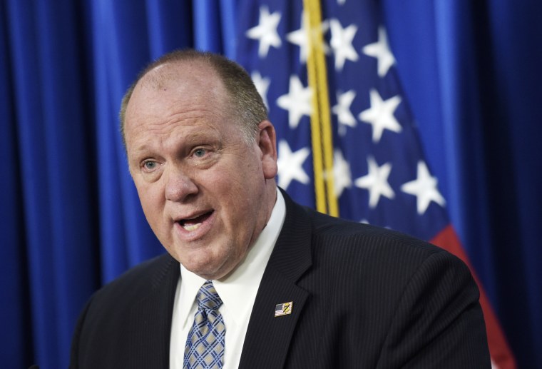 Image: Thomas Homan announces the results of a national operation targeting gang members and associate