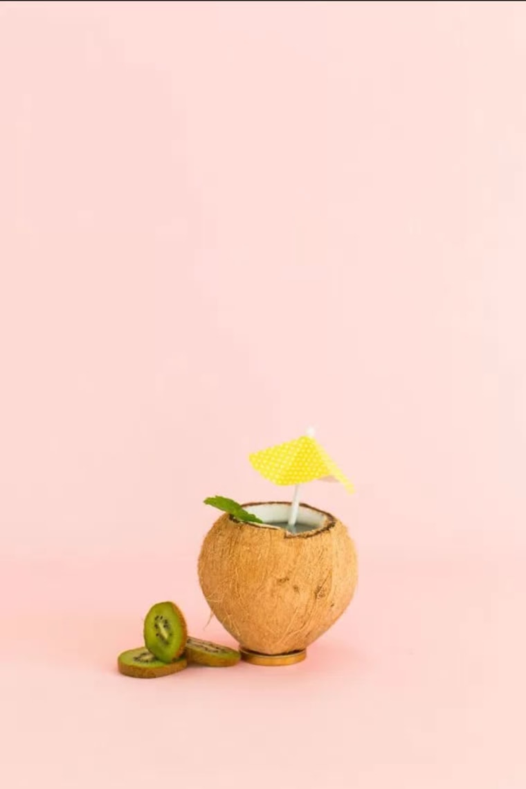 Image: Coconut kiwi mint infused water