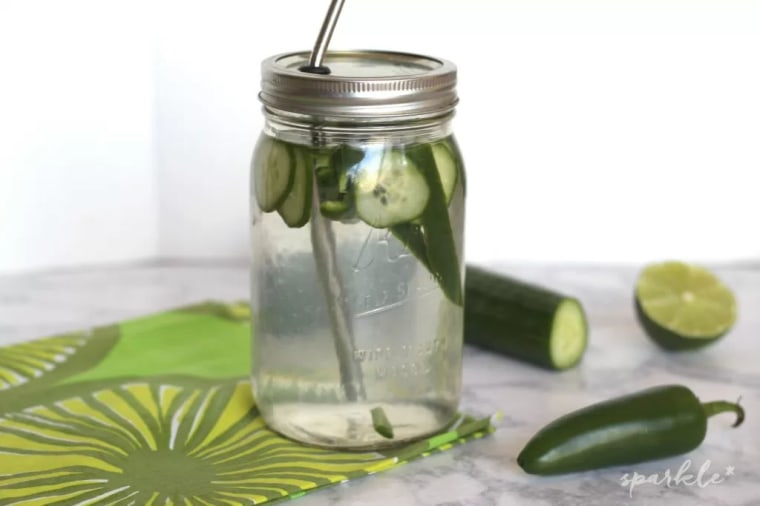Image: Jalapeno cucumber lime infused water