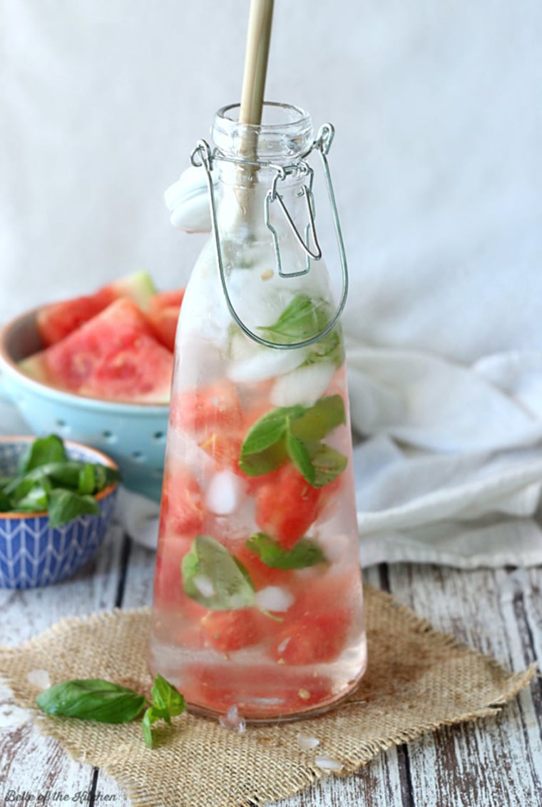 Image: Watermelon basil infused water