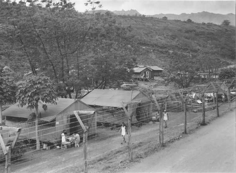 Image: Barracks at Honouliuli Internment Camp, circa 1945-46.