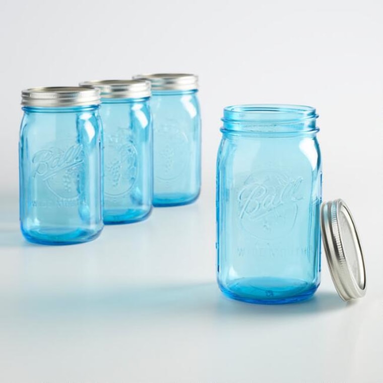 Blue Mason Jars