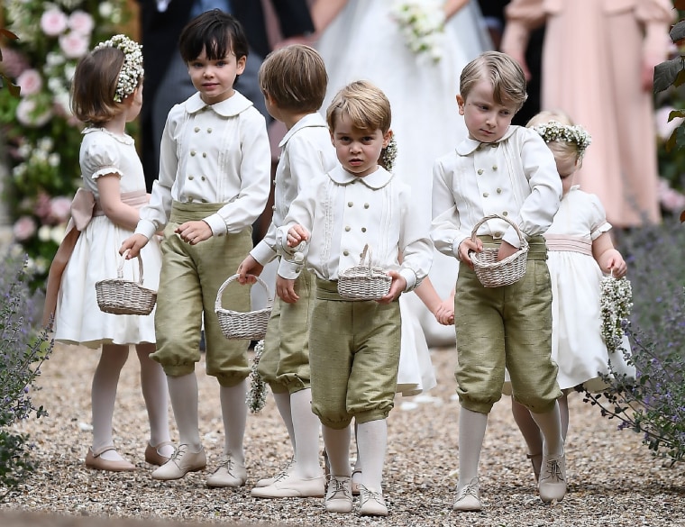 Prince George was among pageboys