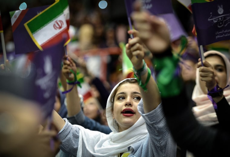 Image: Rouhani supporters at election rally