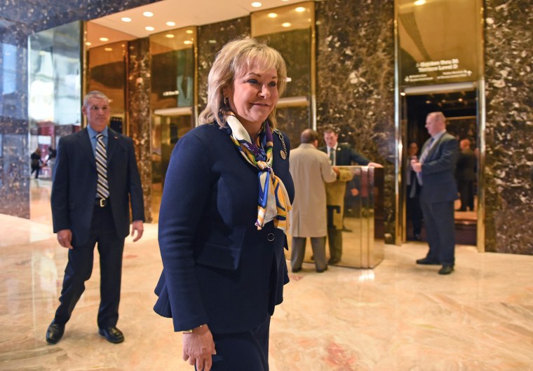 Image: Oklahoma Governor Mary Fallin arrives at Trump Tower