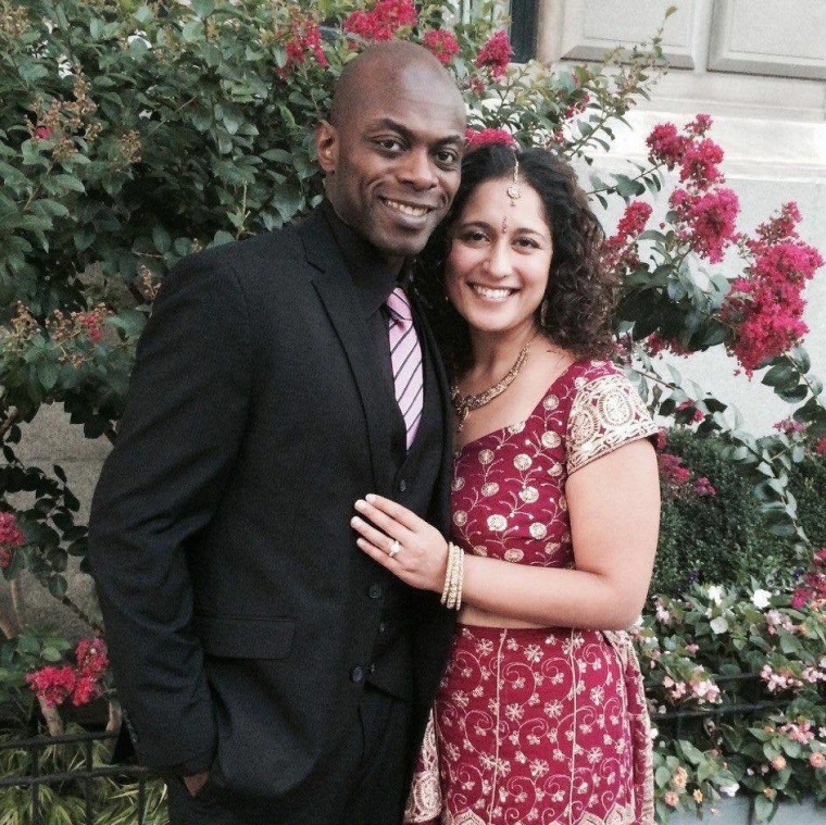 John B.Georges and his wife Mythily Kamath Georges married in 2015.