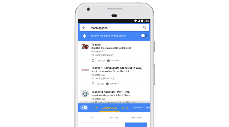 Image: Google's new jobs tool
