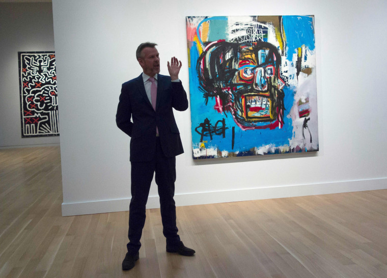 Untitled Jean-Michel Basquiat Painting Auctioned for $110 Million, a U.S.  Record