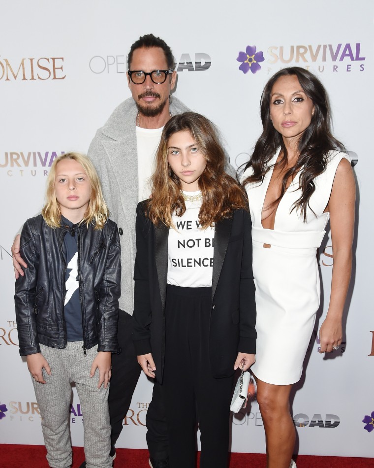 Image: Chris Cornell and Family attend the  New York Screening of "The Promise"