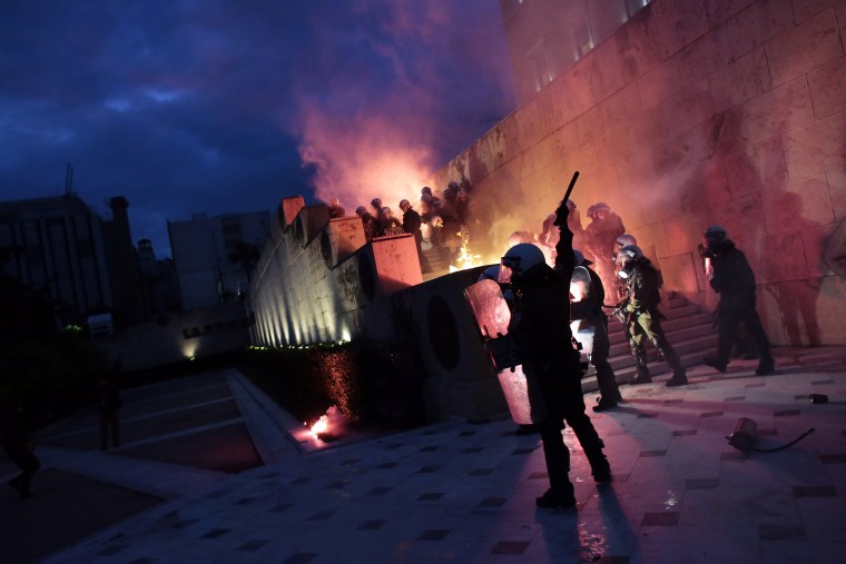 Image: Greeks Protestesters Demand End To More Austerity Measures