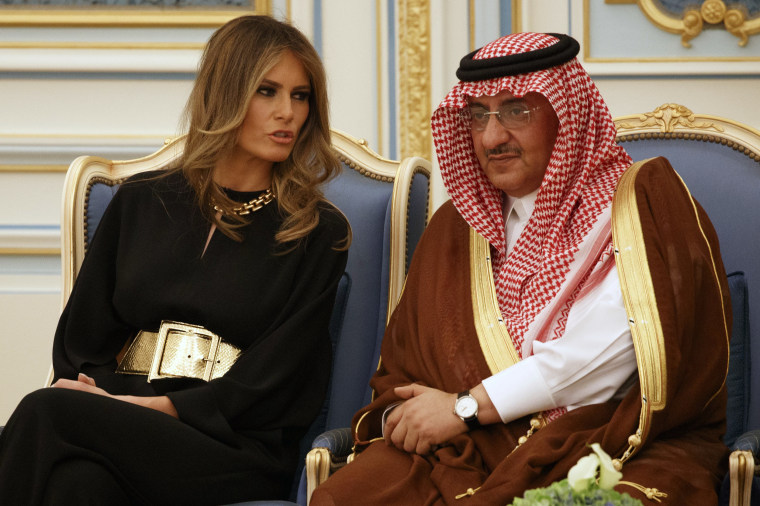 Image: First lady Melania Trump talks with Saudi Crown Prince Muhammad bin Nayef