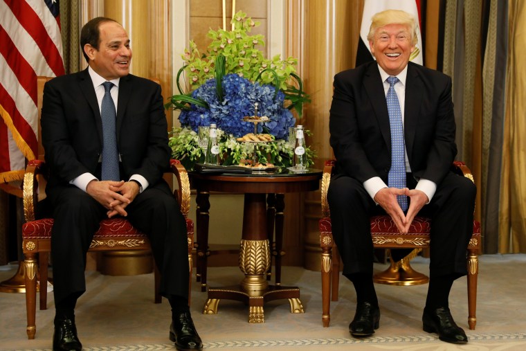 Image: Trump meets with Egypt's al-Sisi in Riyadh