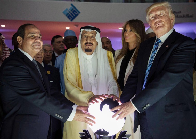 Image: Trump, King Salman, al-Sisi open the World Center for Countering Extremist Thought