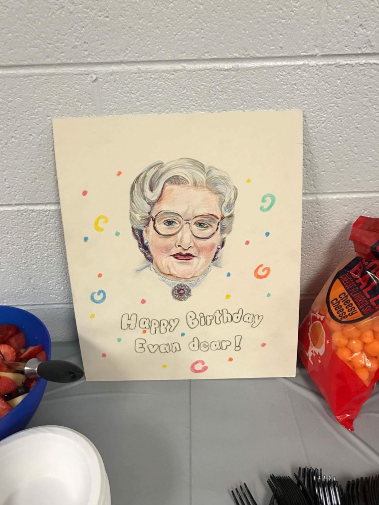 Mrs Doubtfire themed 4th birthday party