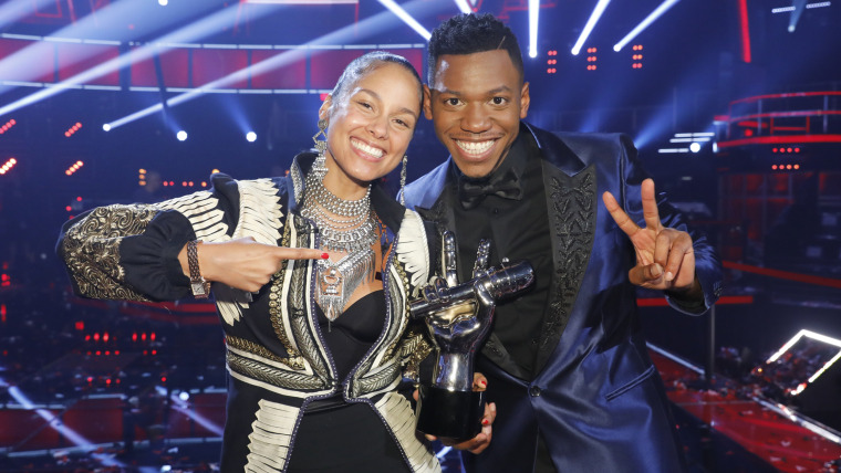 The Voice's Alicia Keys and Chris Blue