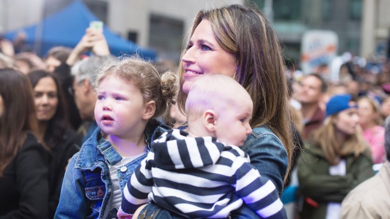 Savannah Guthrie and daughter Vale and son Charley at the Miley Cyrus TODAY show concert