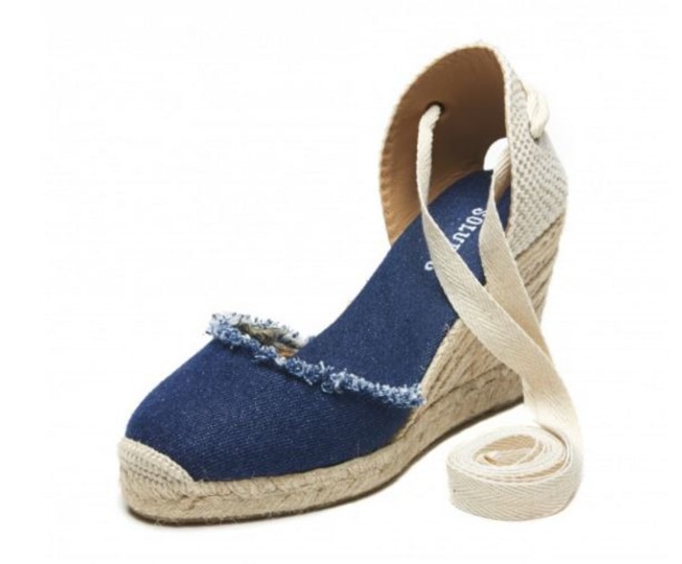 Denim Espadrille Wedge Sandal