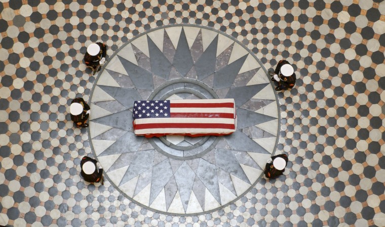 Image: ***BESTPIX*** John Glenn in Repose at the Ohio Statehouse