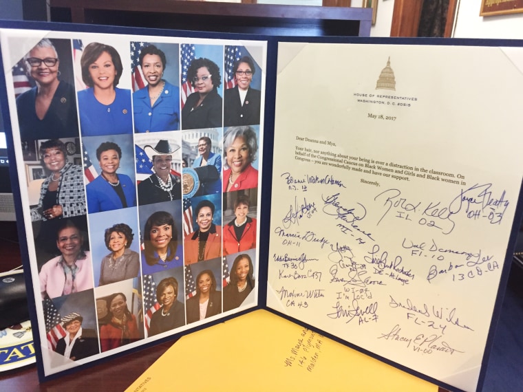 Image: Members of the Congressional Black Caucus sent this card to Deanna and Mya Cook