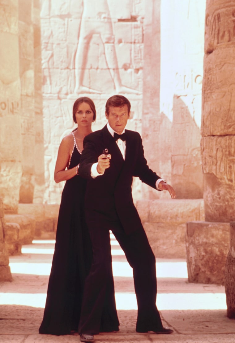 Image: Roger Moore and Barbara Bach in The Spy Who Loved Me