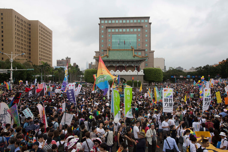 More than 100 000 people took to the streets to celebrate