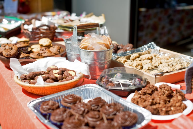 Image: Baked goods at a bake sale in Stowe, Vermont