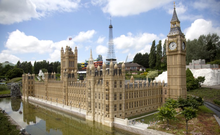 Image:  A miniature version of Britain's Parliament at Mini-Europe