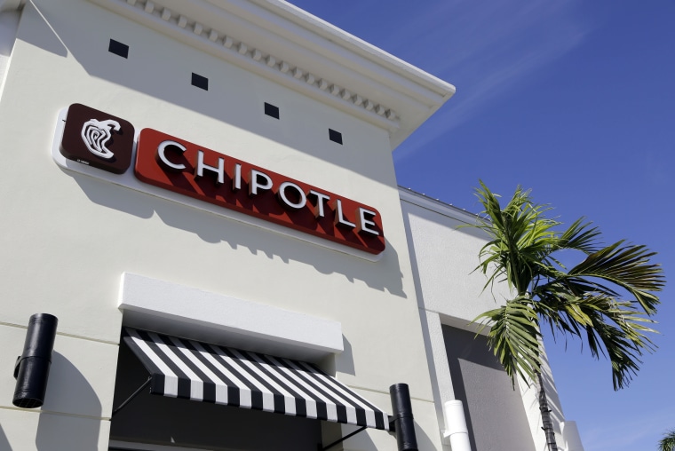 This Monday, Feb. 8, 2016, photo shows a Chipotle restaurant in Delray Beach, Fla.