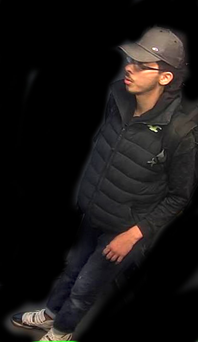 Surveillance footage capturing Salman Abedi on the night of the Manchester attack.