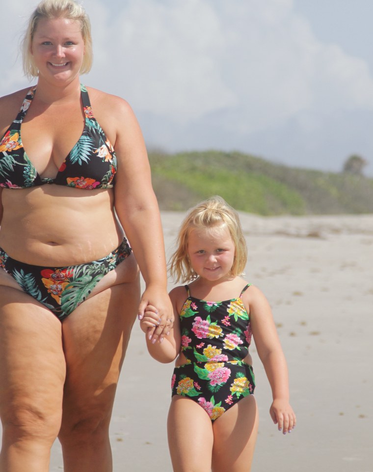 Allison Kimmey says learning she was pregnant with her daughter inspired her to face her body image fears and learn to love herself completely.