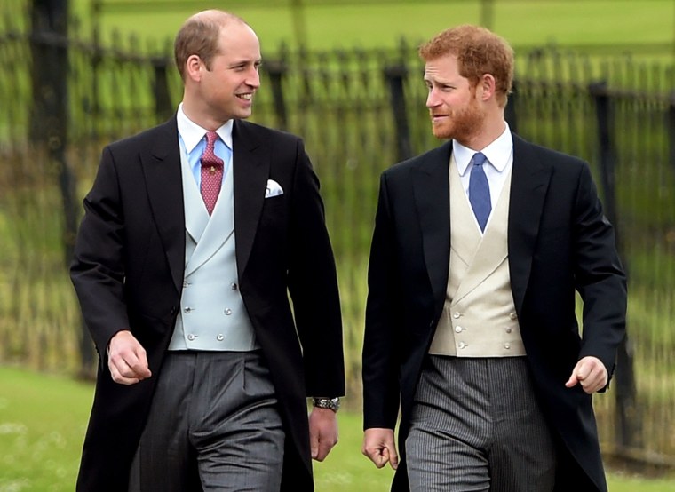 Prince William and Prince Harry at Pippa Middleton's wedding