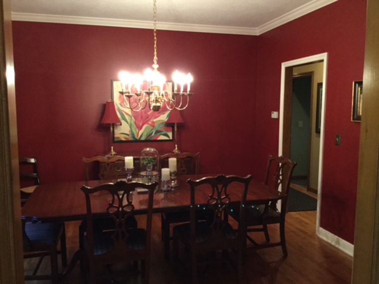 Lori's red dining room.