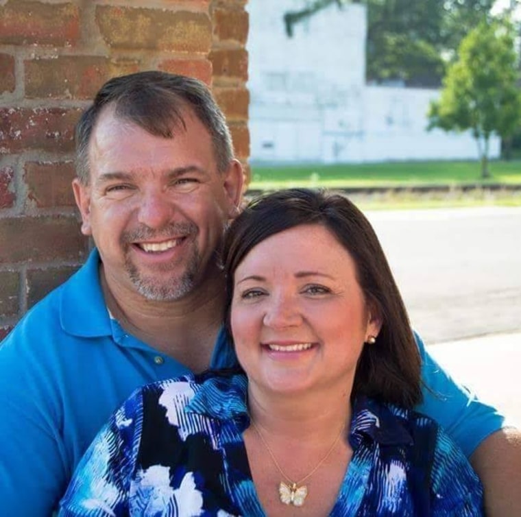 Greg Robbins, left, and his wife Gwen Robbins, right, said they are eternally grateful for Anna Lewis' decision to donate her son's organs after he died last year.