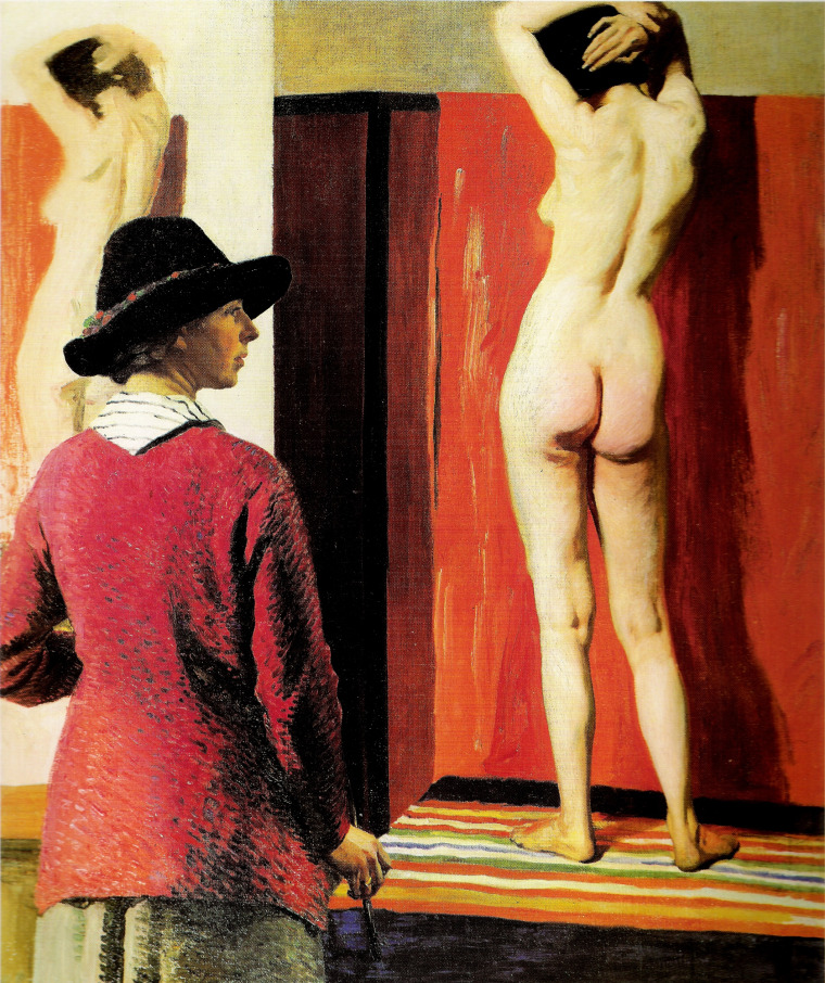 "Self Portrait and Nude" (1913) by Laura Knight.