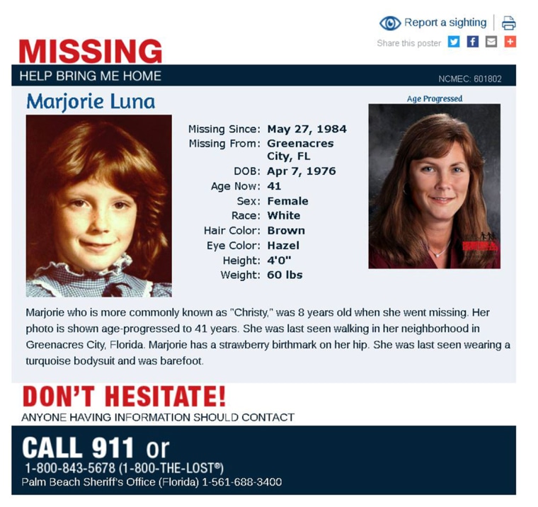 Image: Christy Luna missing-persons poster