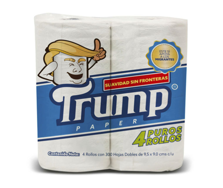 Image: Trump toilet paper wrapped in mock-up packaging