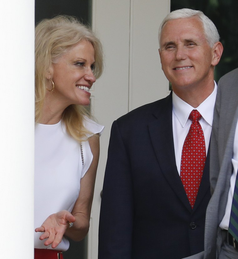 Image: Kellyanne Conway, Mike Pence