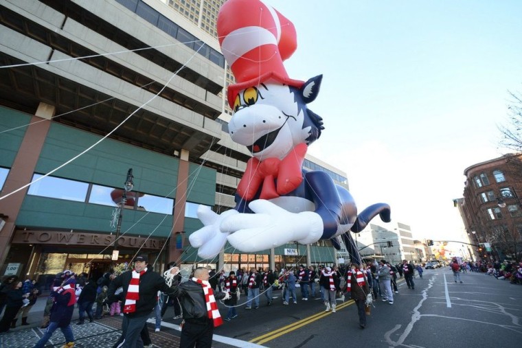 The Seuss Parade in Springfield, Massachusetts, hometown of children’s book author Theodore Geisel (a.k.a. Dr. Seuss). 