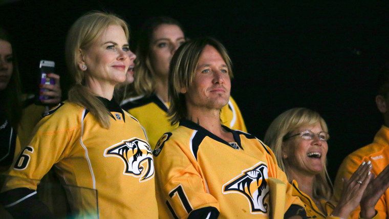 Nicole Kidman and Keith Urban Stanley Cup Finals Game 3.