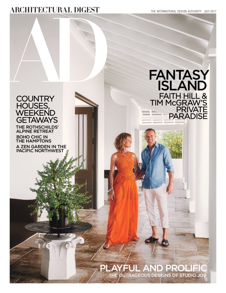 Faith Hill, Tim McGraw on July cover of Architectural Digest