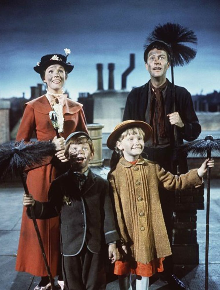 Dick Van Dyke and Julie Andrews in Mary Poppins