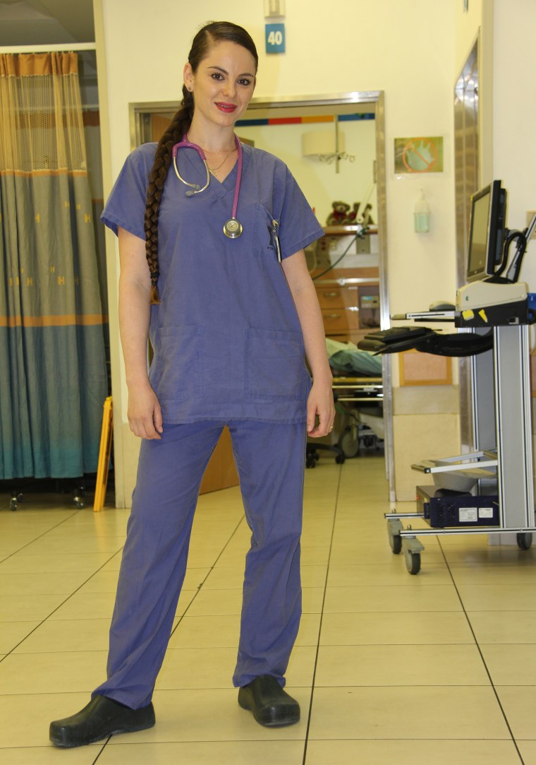 Nurse Ola Ostrowski-Zak works in the ER at Hadassah Ein Kerem Medical Center in Jerusalem.