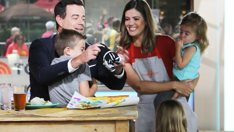 Carson Daly, Siri Daly, Jackson James, Etta Jones, London Rose on the TODAY show.