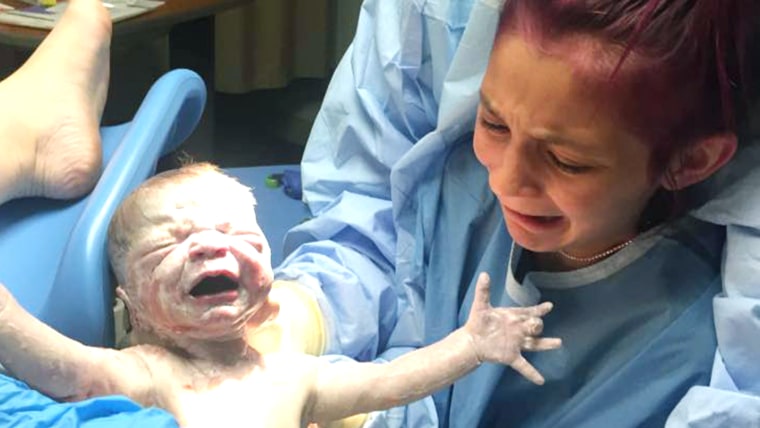 12-year-old girl helps deliver baby brother