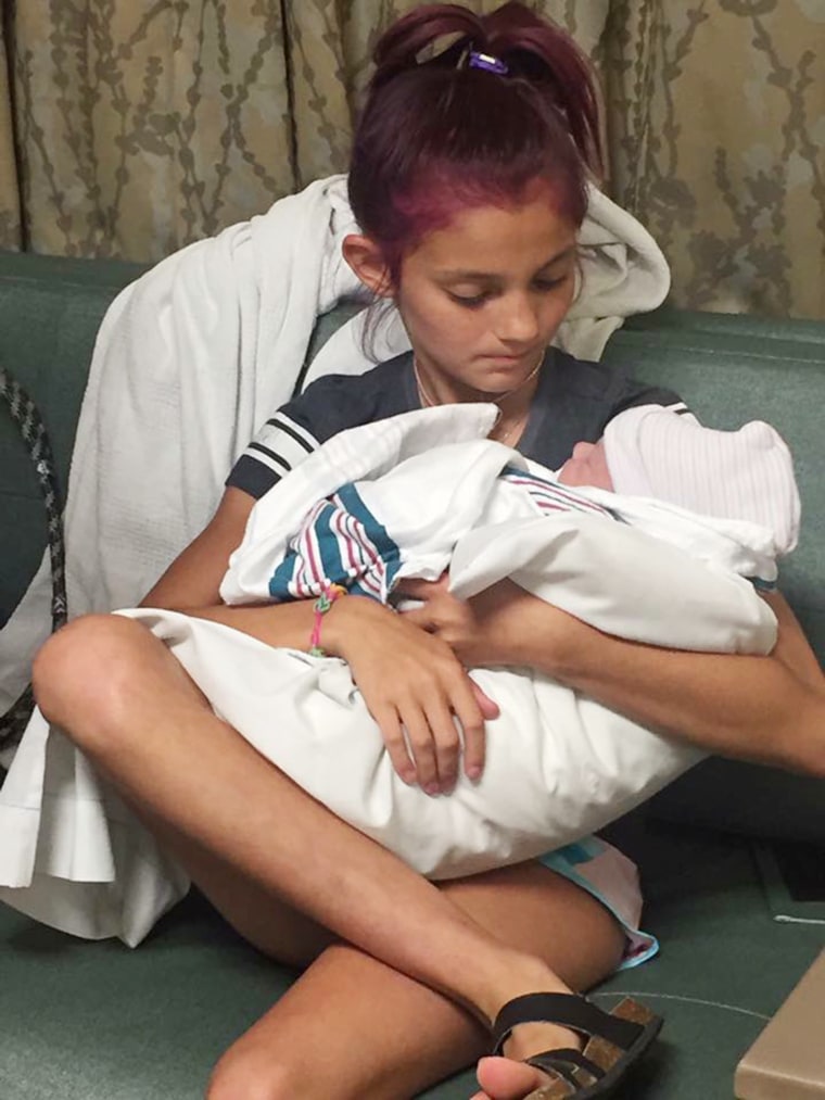 12-year-old girl helps deliver baby brother