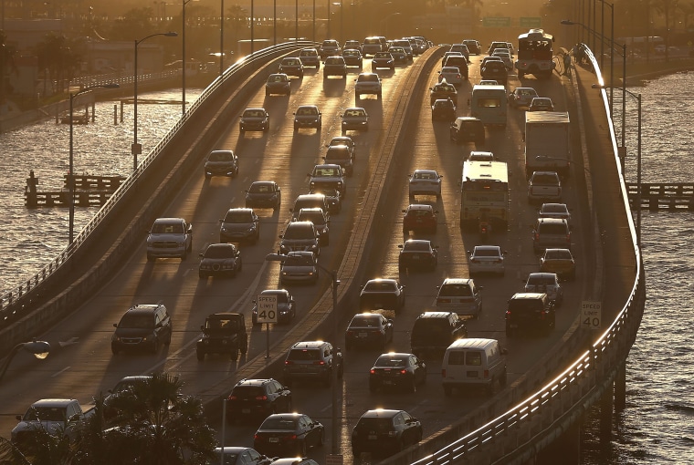 Image: Busy Travel Week Expected For Thanksgiving Holiday, As Low Gas Prices Encourage Driving